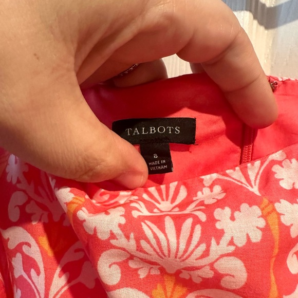 Talbots Voile Fit & Flare Maxi Dress - Damask Bouquet Women’s 8 - Picture 7 of 13